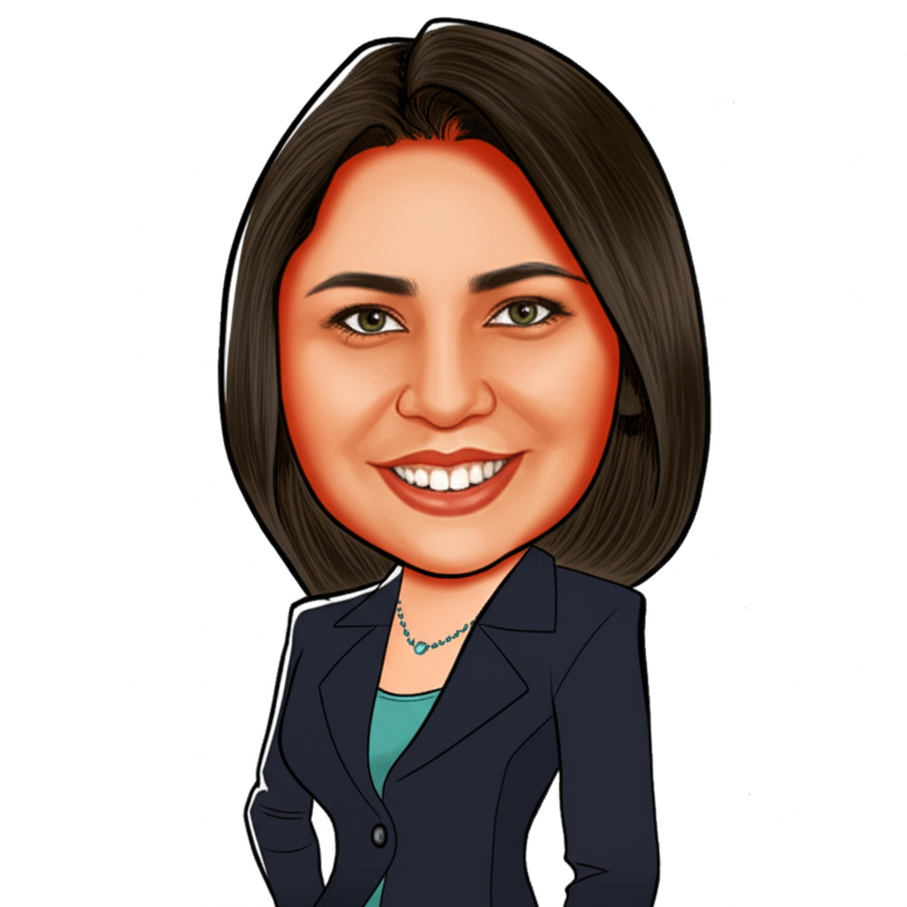 Marina Burgin caricature