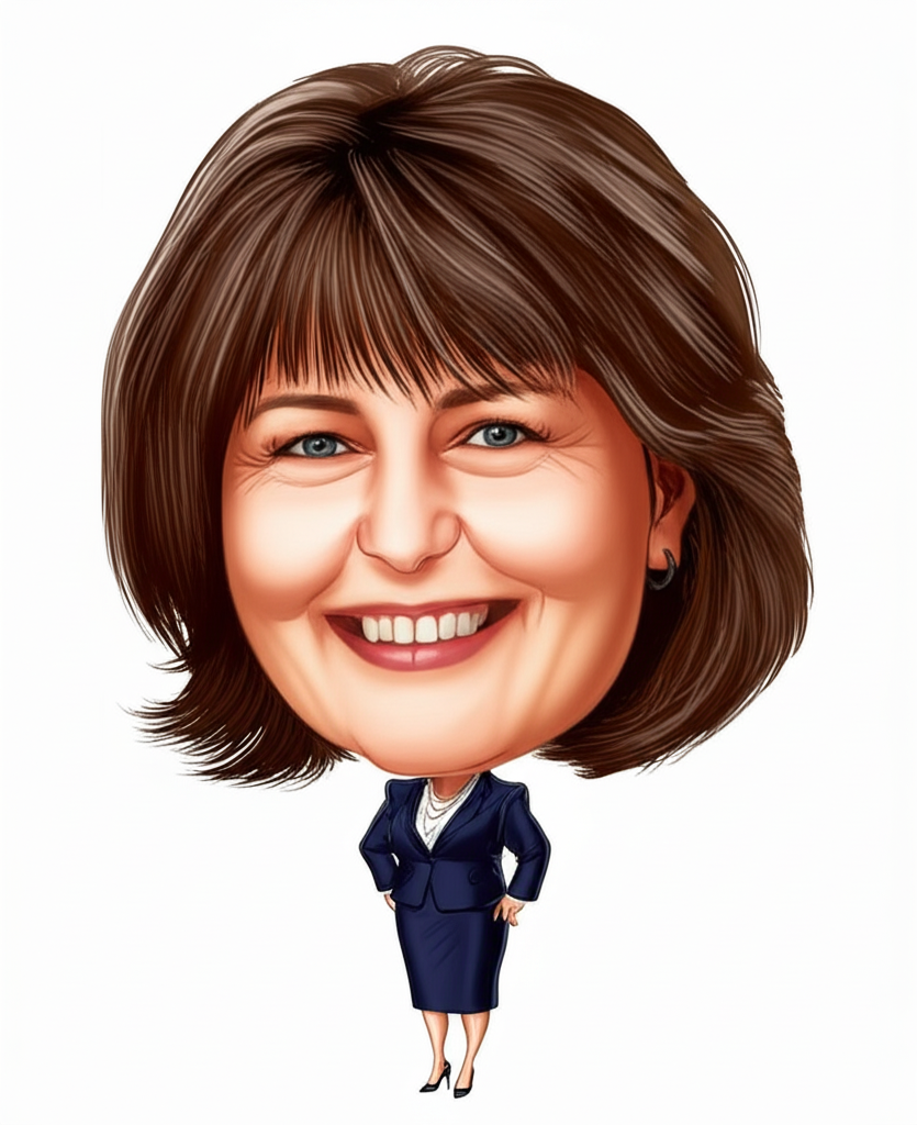 Merryn Carding caricature